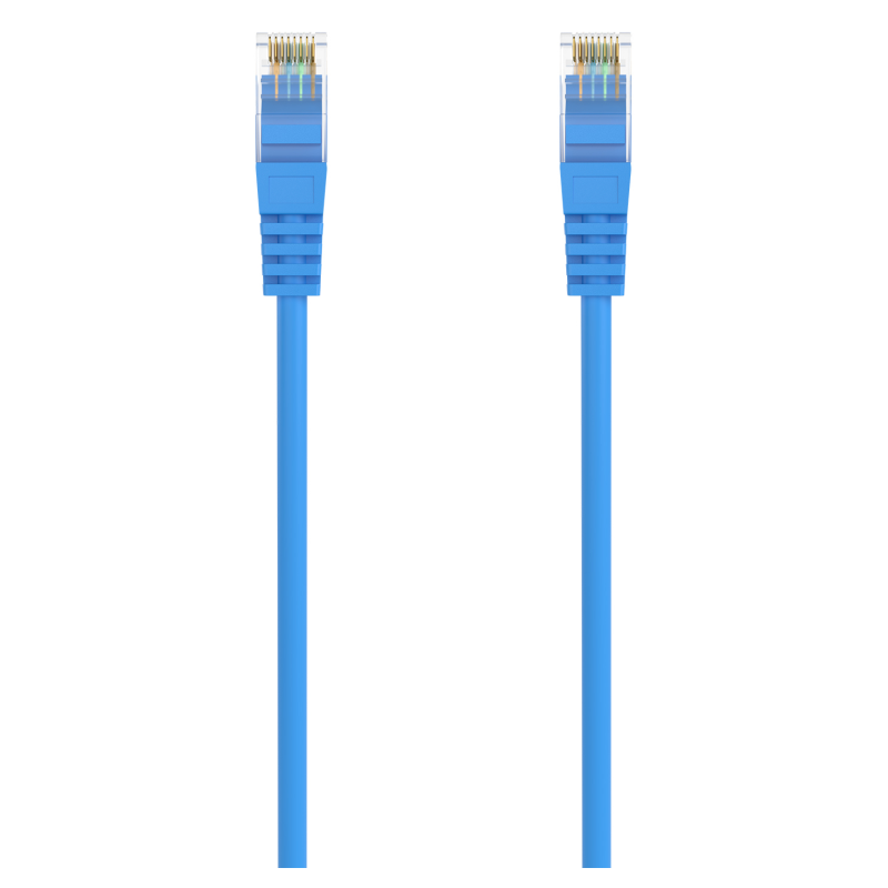 AISENS Cable de Red Latiguillo RJ45 LSZH Cat.6A 500 Mhz UTP AWG24, Azul, 0.5M