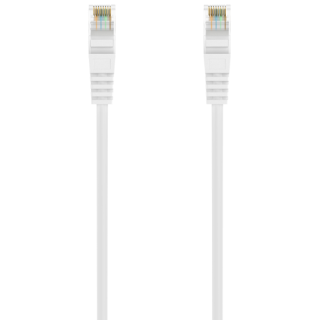 AISENS Cable de Red Latiguillo RJ45 LSZH Cat.6A 500 Mhz UTP AWG24, Blanco, 1.5M