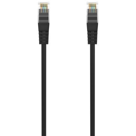 AISENS Cable de Red Latiguillo RJ45 LSZH Cat.6A 500 Mhz UTP AWG24, Negro, 0.5M