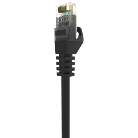 AISENS Cable de Red Latiguillo RJ45 LSZH Cat.6A 500 Mhz UTP AWG24, Negro, 0.5M