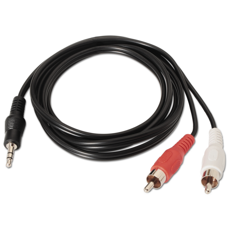 AISENS A128-0148 cable de audio 3 m 3,5mm 2 x RCA Negro