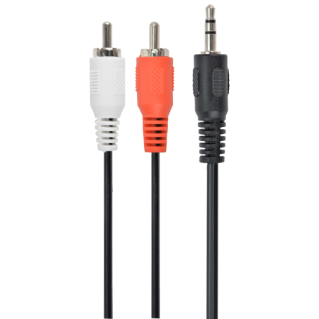 Gembird 5m, 3.5mm/2xRCA, M/M cable de audio 3,5mm Negro, Rojo, Blanco