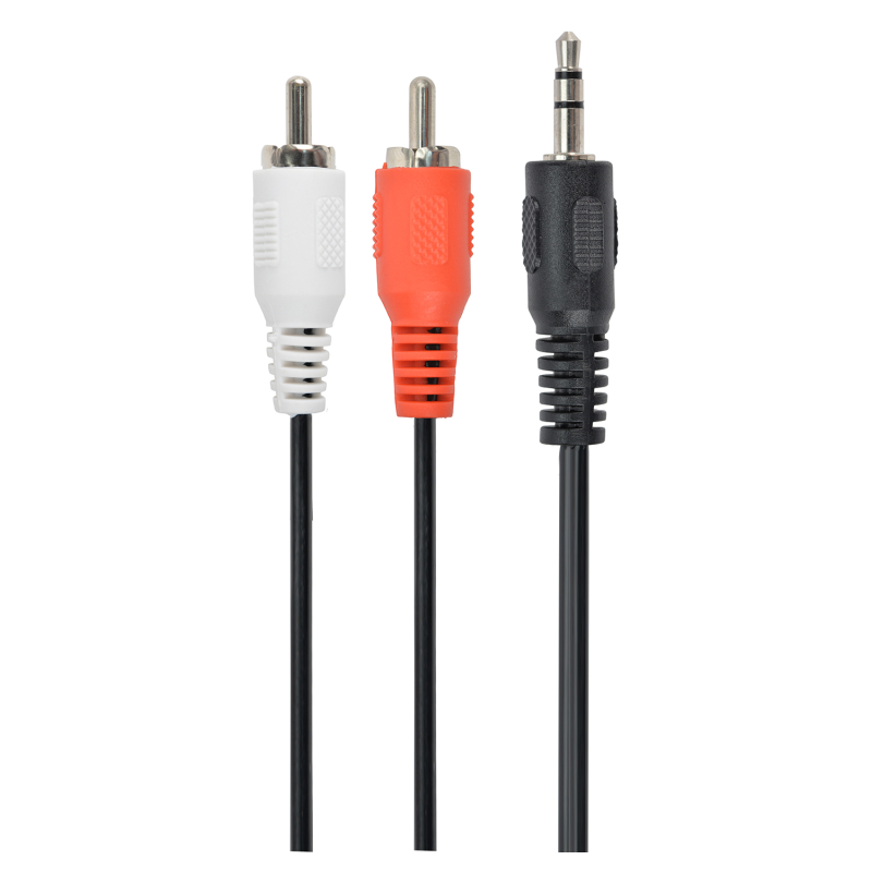 Gembird 5m, 3.5mm/2xRCA, M/M cable de audio 3,5mm Negro, Rojo, Blanco