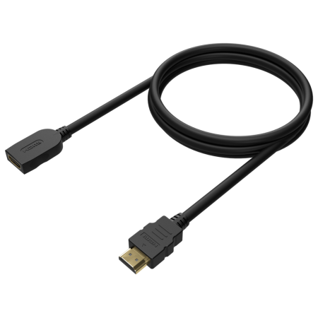 AISENS Cable HDMI V2.0 Prolongador Premium Alta Velocidad / Hec 4K@60Hz 18Gbps, A/M-A/H, Negro, 5.0M