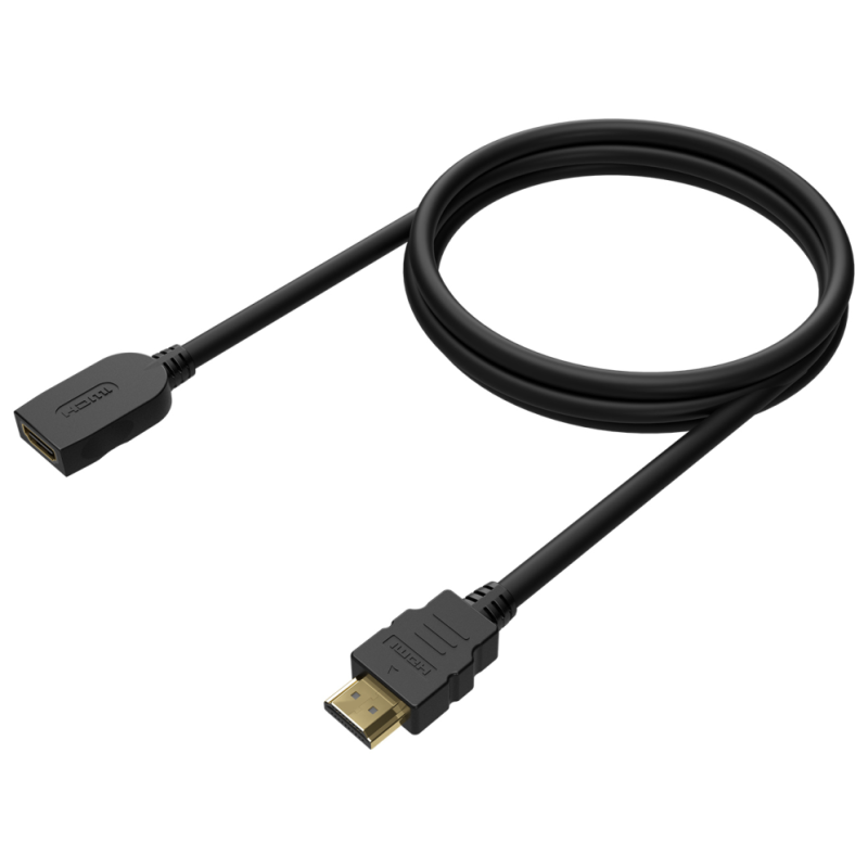 AISENS Cable HDMI V2.0 Prolongador Premium Alta Velocidad / Hec 4K@60Hz 18Gbps, A/M-A/H, Negro, 5.0M
