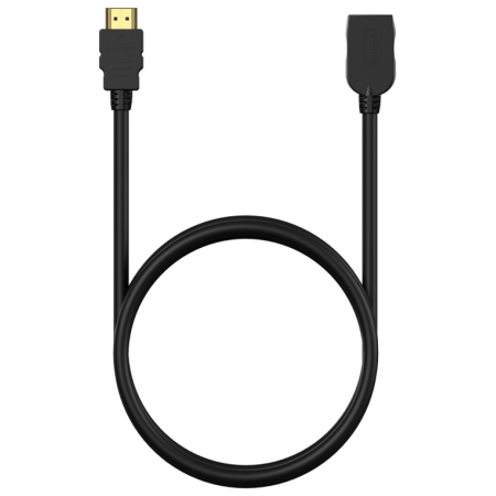 AISENS Cable HDMI V2.0 Prolongador Premium Alta Velocidad / Hec 4K@60Hz 18Gbps, A/M-A/H, Negro, 5.0M