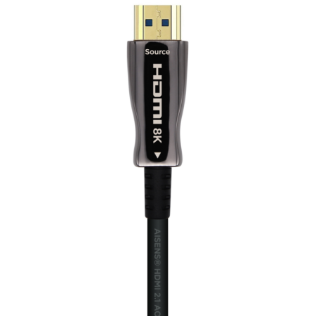 AISENS Cable HDMI V2.1 AOC Ultra Alta Velocidad / HEC 8k@60Hz 4k@120Hz 4:4:4 48Gbps, A/M-A/M, Negro, 20m