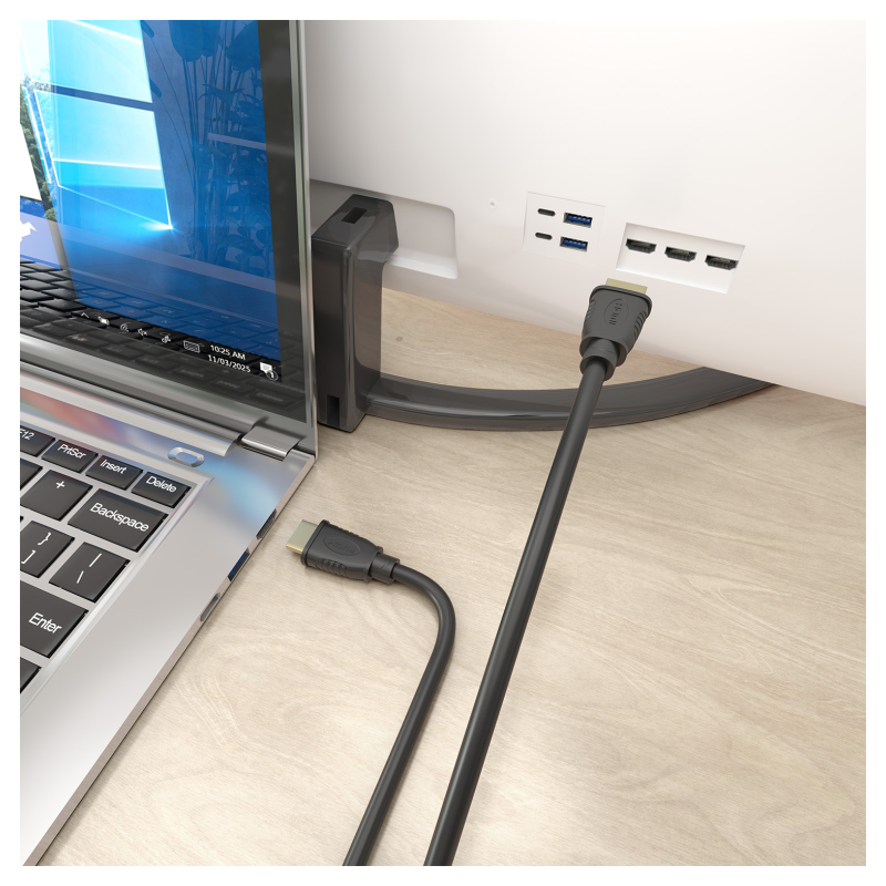 AISENS Cable HDMI V2.1 CCS Ultra Alta Velocidad / HEC 8K@60Hz 48Gbps, A/M-A/M, Negro, 0.5m