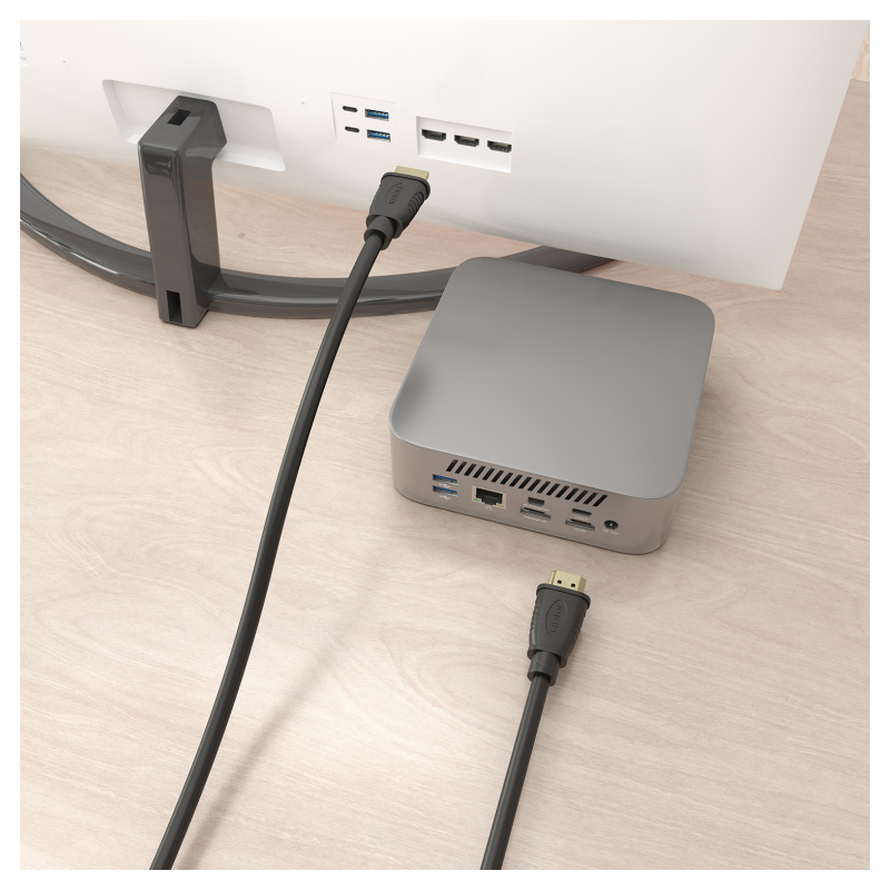 AISENS Cable HDMI V2.1 CCS Ultra Alta Velocidad / HEC 8K@60Hz 48Gbps, A/M-A/M, Negro, 0.5m