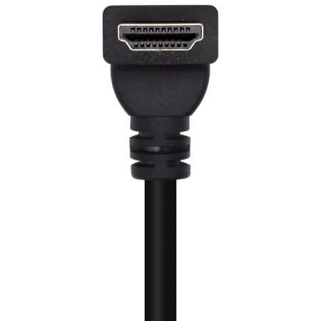 AISENS Cable HDMI V2.0 Acodado Premium Alta Velocidad / HEC 4K@60Hz 18Gbps, A/M-A/M, Negro, 2.0m