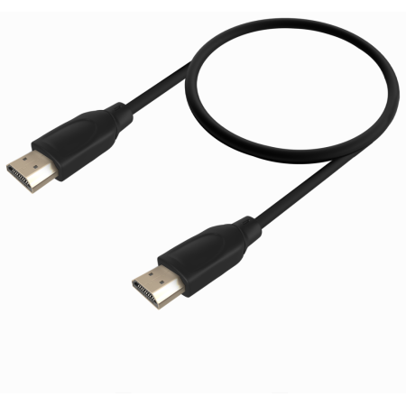 AISENS Cable HDMI V2.0 Premium Alta Velocidad / Hec 4K@60Hz 18Gbps, A/M-A/M, Negro, 0.5m