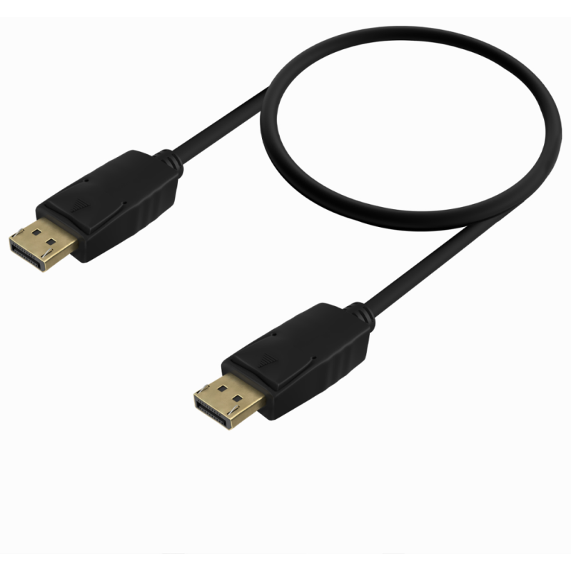 AISENS Cable DISPLAYPORT V1.2 CCS 4K@60Hz, DP/M-DP/M, Negro, 0.5m