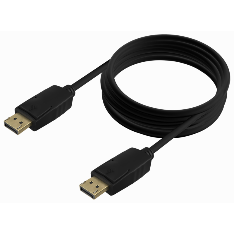 AISENS Cable DISPLAYPORT V1.2 CCS 4K@60Hz, DP/M-DP/M, Negro, 3.0m