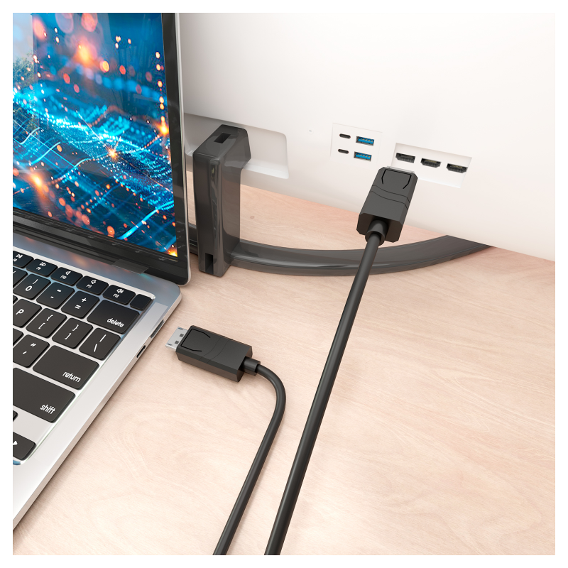 AISENS Cable DisplayPort CCS V1.4 8K@60Hz, DP/M-DP/M, Negro, 0.6M