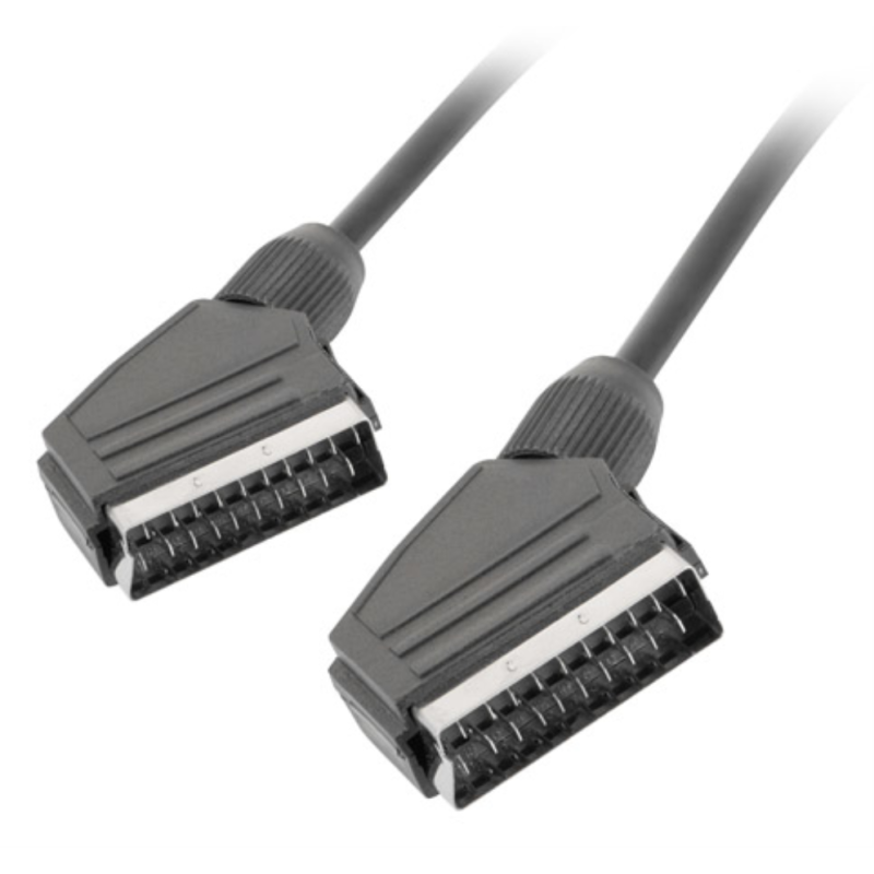 Lanberg CA-EUEU-10CC-0018-BK cable EUROCONECTOR 1,8 m SCART (21-pin) Negro