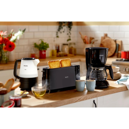Philips Daily Collection HD2590/90 Tostadora - ranura larga, negro