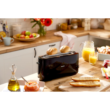 Philips Daily Collection HD2590/90 Tostadora - ranura larga, negro