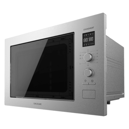 Cecotec 01400 microondas Negro, Acero Microondas con grill Integrado 25 L 1320 W