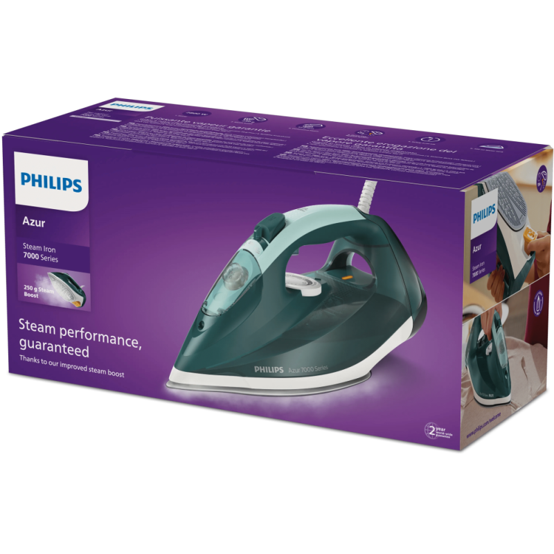 Philips 7000 series DST7031/70 Plancha de vapor HV en verde ópalo/menta