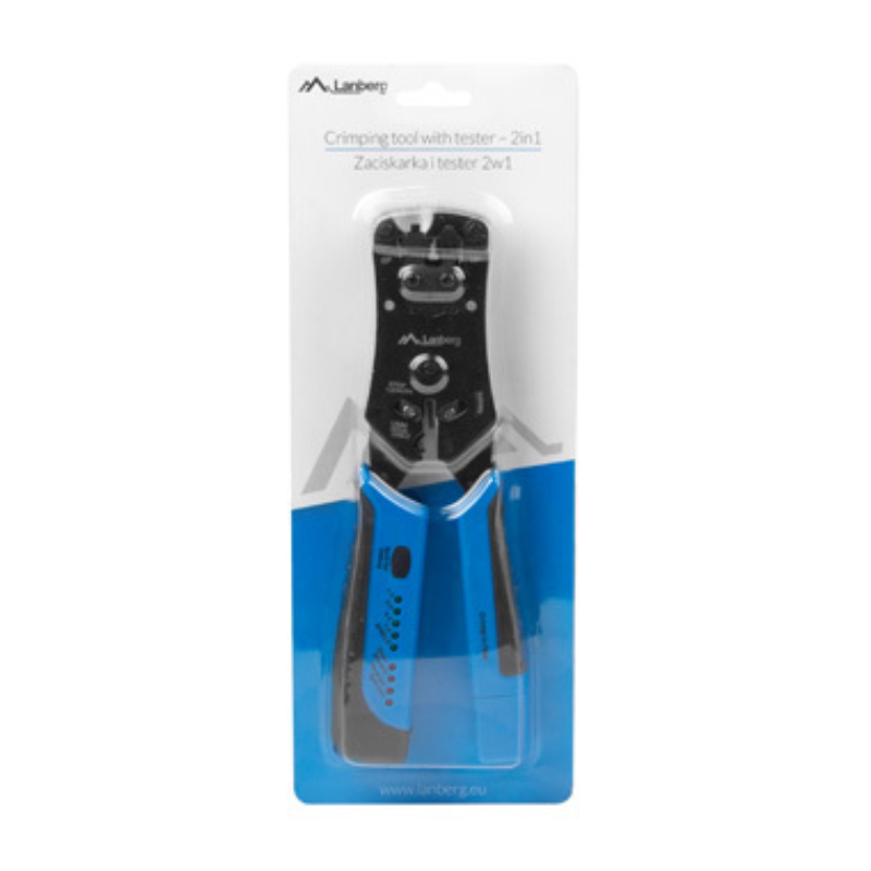 Lanberg NT-0203 crimpadora Herramienta para prensar Negro, Azul