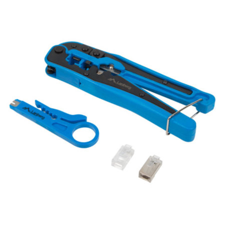 Lanberg NT-0303 crimpadora Juego de herramientas Negro, Azul
