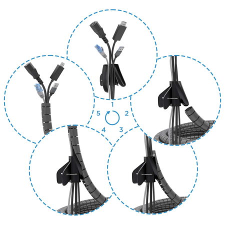 AISENS A151-0899 organizador de cables Universal Pasacables 1 pieza(s)