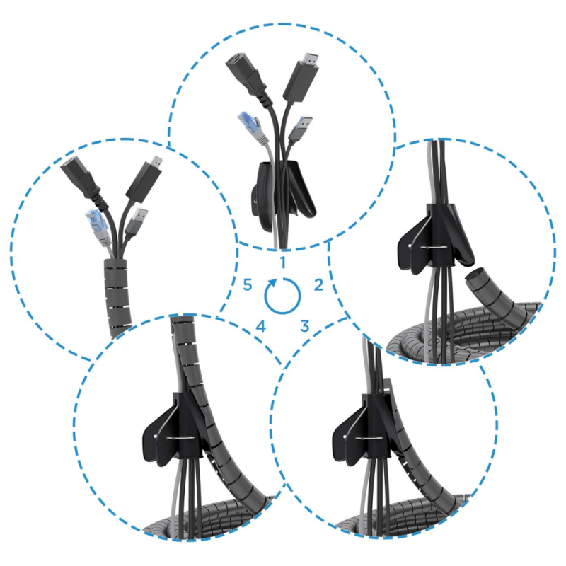 AISENS A151-0899 organizador de cables Universal Pasacables 1 pieza(s)