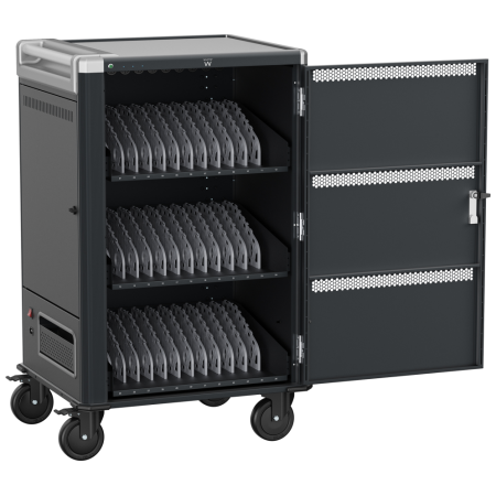 Ewent EW1701 carrito y armario de dispositivo portátil Armario de gestión y carga para dispositivos portátiles Negro, Gris