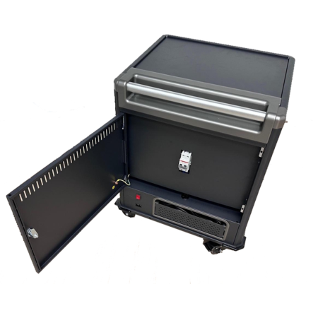 Ewent EW1703 carrito y armario de dispositivo portátil Carro de gestión y carga para dispositivos portátiles Negro, Gris