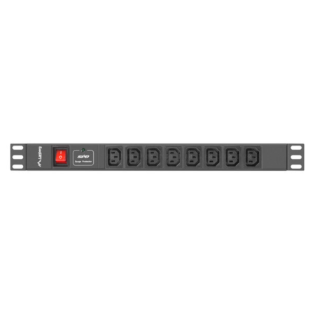 Lanberg PDU-08I-0200-C20-BK unidad de distribución de energía (PDU) 8 salidas AC 1U Negro