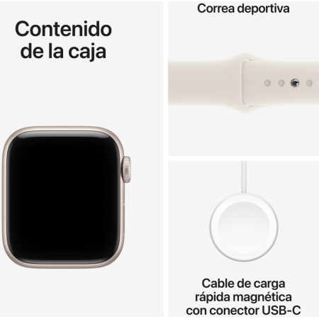 Apple Watch SE (3nd generation) OLED 40 mm Digital 324 x 394 Pixeles Pantalla táctil 5G Beige Wifi GPS (satélite)