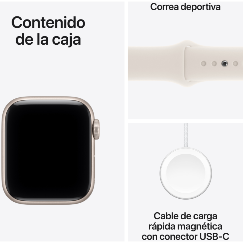 Apple Watch SE (3nd generation) OLED 40 mm Digital 324 x 394 Pixeles Pantalla táctil 5G Beige Wifi GPS (satélite)