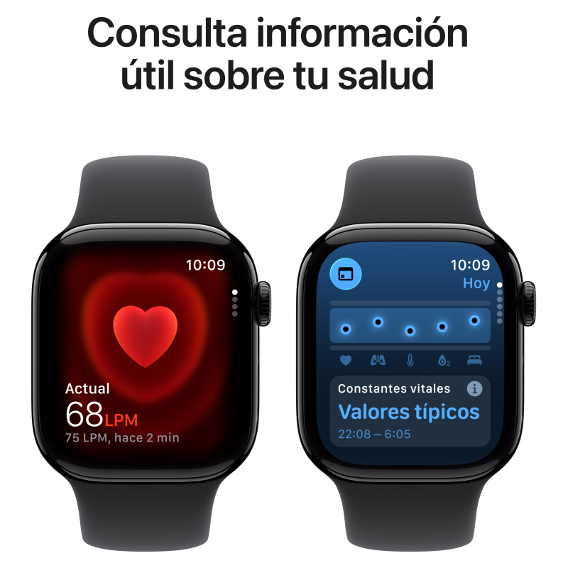 Apple Watch Series 11 OLED 42 mm Digital 374 x 446 Pixeles Pantalla táctil 5G Negro Wifi GPS (satélite)