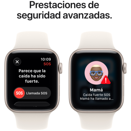 Apple Watch SE (3nd generation) OLED 44 mm Digital 368 x 448 Pixeles Pantalla táctil Beige Wifi GPS (satélite)