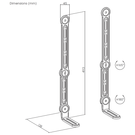 AISENS SPK03U-375 accesorio para barra de sonido Montaje en pared
