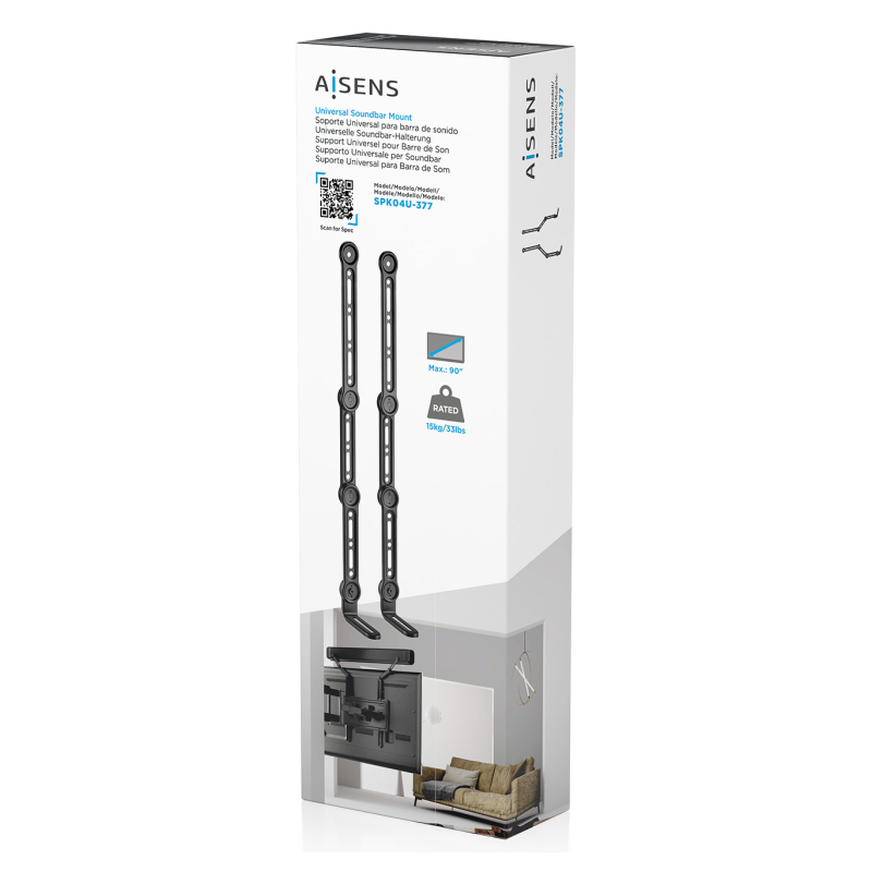 AISENS SPK04U-377 accesorio para barra de sonido Montaje en pared