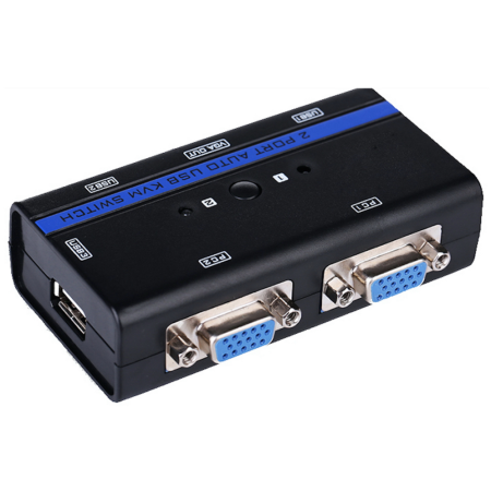 AISENS A111-0064 interruptor KVM Montaje en rack Negro