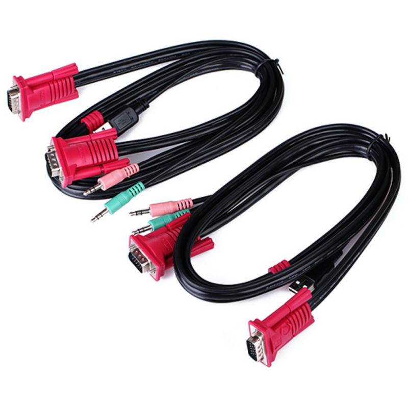 AISENS A111-0064 interruptor KVM Montaje en rack Negro
