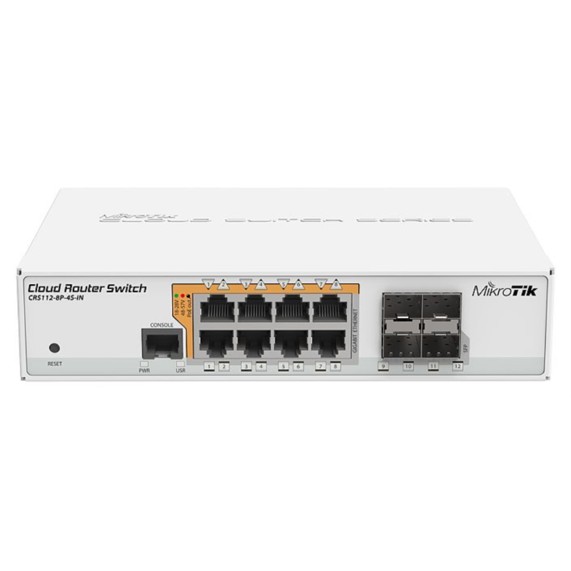 Mikrotik CRS112-8P-4S-IN switch Gigabit Ethernet (10/100/1000) Energía sobre Ethernet (PoE) Blanco
