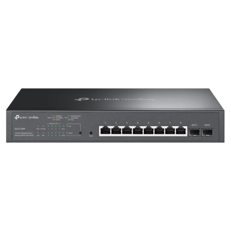 TP-Link Omada TL-SG2210MP Gestionado L2/L2+ Gigabit Ethernet (10/100/1000) Energía sobre Ethernet (PoE) 1U Negro