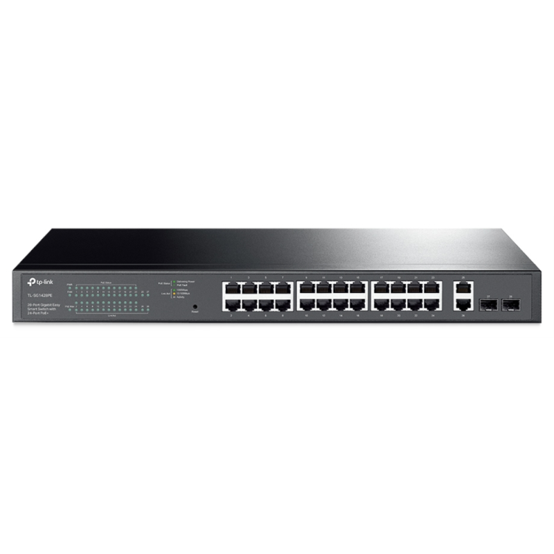 TP-Link TL-SG1428PE switch Gestionado L2 Gigabit Ethernet (10/100/1000) Energía sobre Ethernet (PoE) 1U Negro