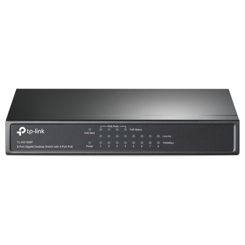 TP-Link TL-SG1008P Gestionado Gigabit Ethernet (10/100/1000) Energía sobre Ethernet (PoE) Gris