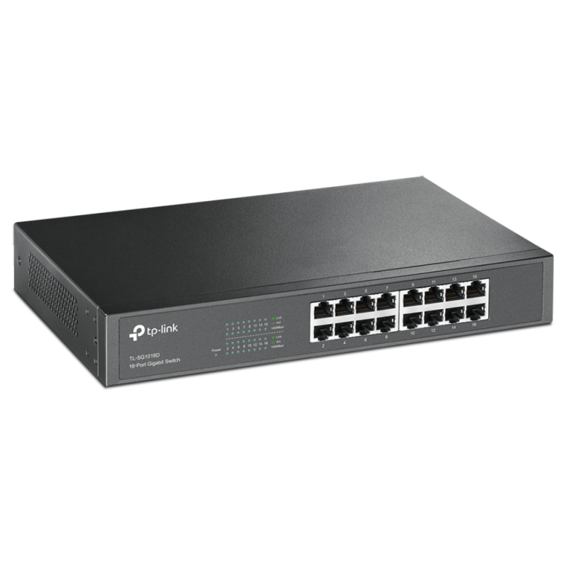 TP-Link TL-SG1016D No administrado Gigabit Ethernet (10/100/1000) Negro
