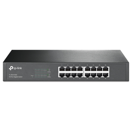 TP-Link TL-SG1016D No administrado Gigabit Ethernet (10/100/1000) Negro