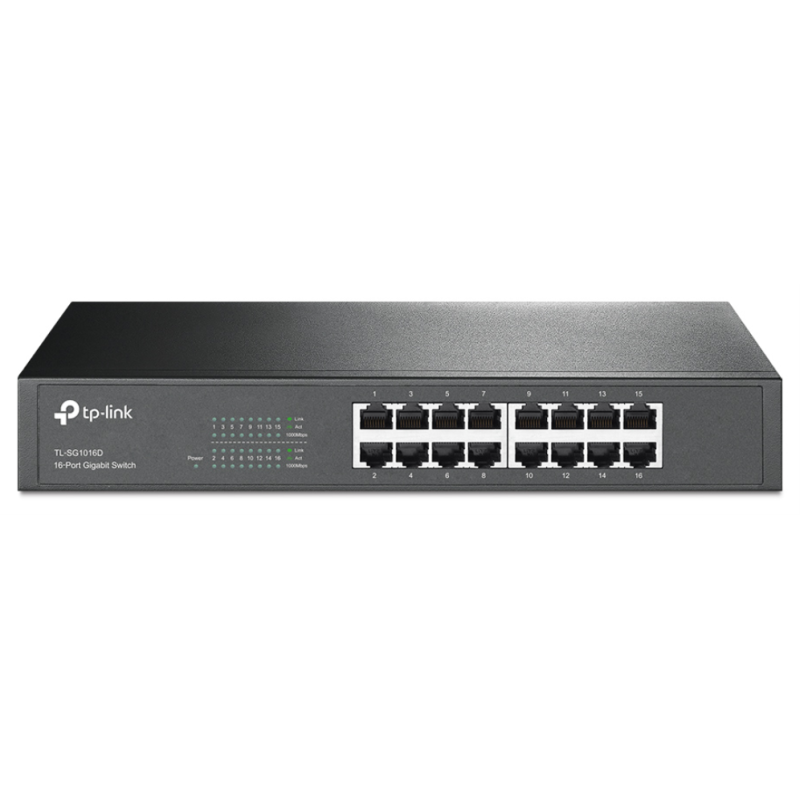 TP-Link TL-SG1016D No administrado Gigabit Ethernet (10/100/1000) Negro