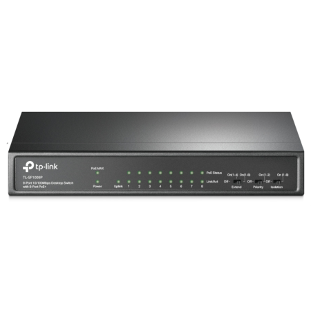 TP-Link TL-SF1009P switch No administrado Fast Ethernet (10/100) Energía sobre Ethernet (PoE) Negro