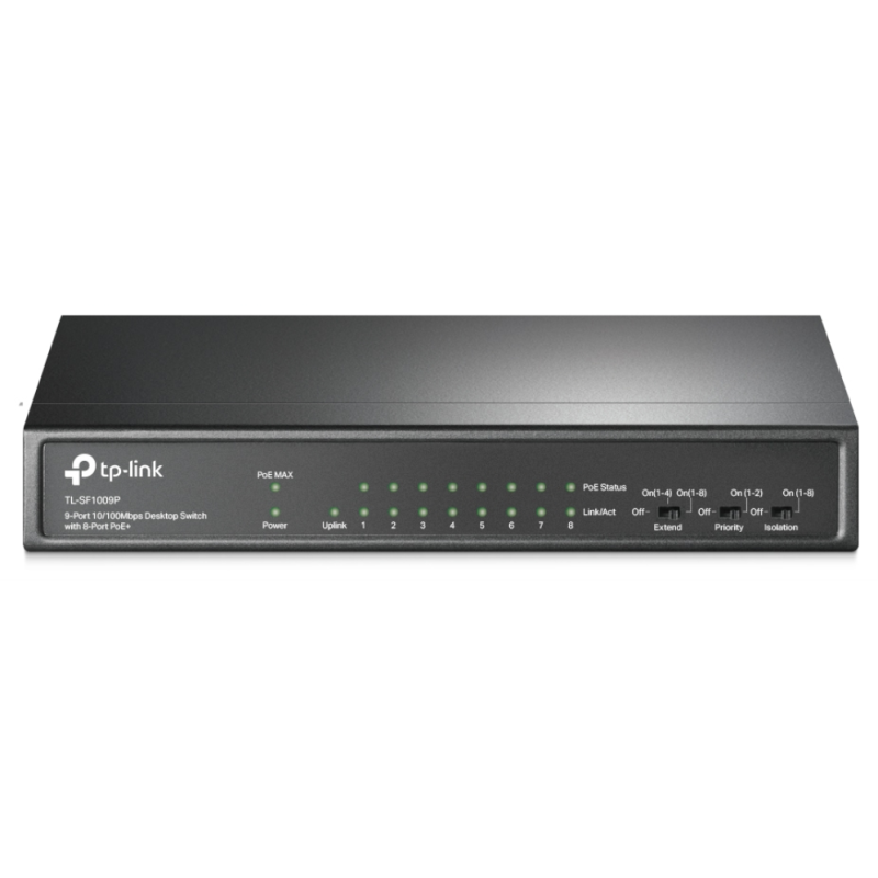 TP-Link TL-SF1009P switch No administrado Fast Ethernet (10/100) Energía sobre Ethernet (PoE) Negro