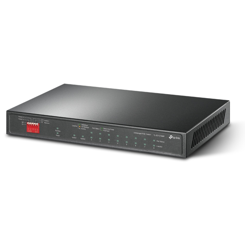 TP-Link TL-SG1210MP switch No administrado Gigabit Ethernet (10/100/1000) Energía sobre Ethernet (PoE) Negro