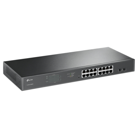 TP-Link TL-SG1218MPE Gestionado L2 Gigabit Ethernet (10/100/1000) Energía sobre Ethernet (PoE) 1U Negro