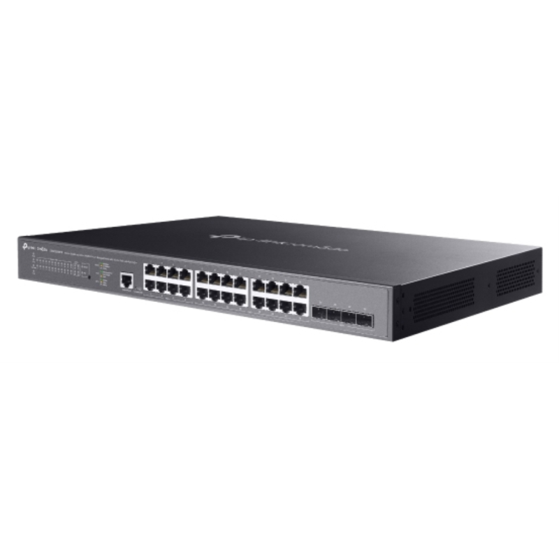 TP-Link Omada SG3428XMPP switch Gestionado L2+ Gigabit Ethernet (10/100/1000) Energía sobre Ethernet (PoE) 1U Negro